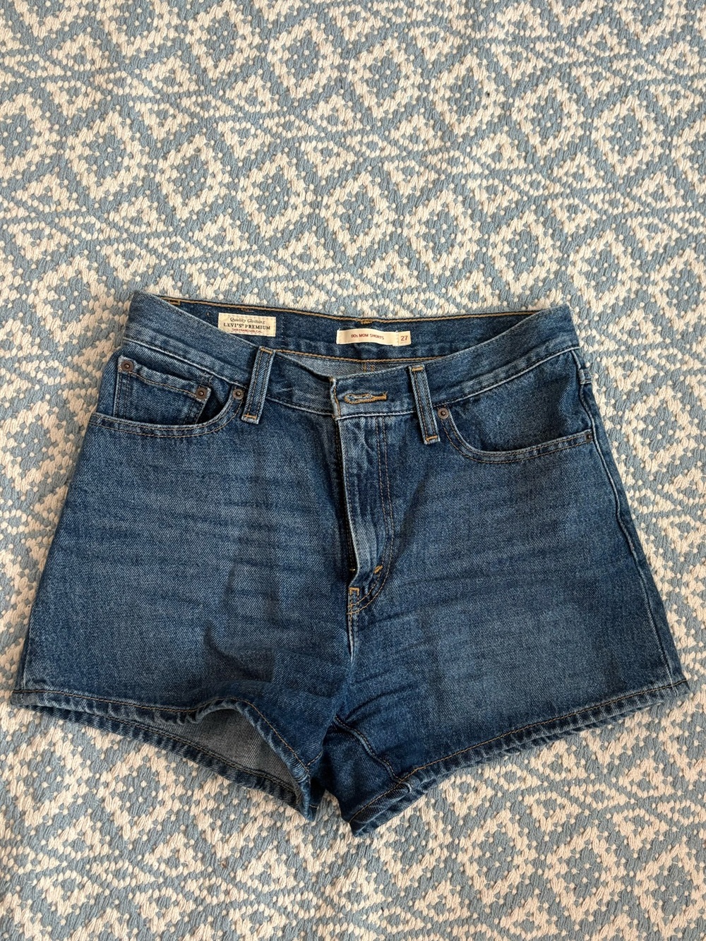 Levi's Women's 80’s Mom Shorts Dark Wash